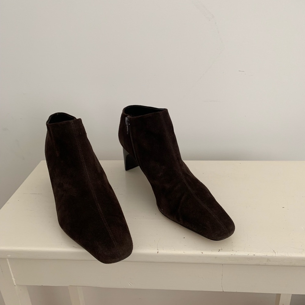 Brown suede booties from Lord & Taylor